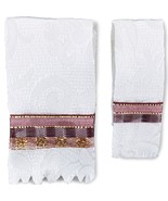 Bath Towel Set w Maroon Trim 1.771/5 Reutter Dollhouse Miniature - £9.91 GBP