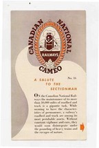 Canadian National Railways Cameo Brochure A Salute to the Sectionman 1952 - £7.76 GBP
