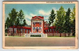 Postcard Davis Memorial Hospital Elkins West Virginia Linen 1947 Curt Teich W VA - £8.57 GBP