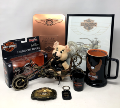 Huge Lot of Harley-Davidson Memorabilia - Bear Motorcycles Cups Shot Glass Art - £42.57 GBP
