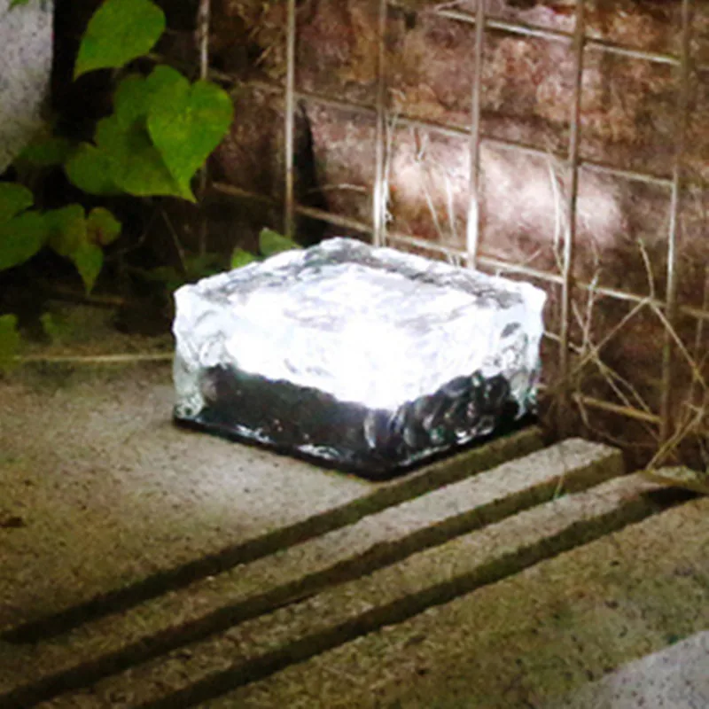 Solar Brick Ice Cube Lights Outdoor Waterproof Paver scape Lights Garden Decorat - £198.27 GBP
