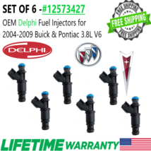 GENUINE Delphi x6 Fuel Injectors for 2004-2009 Buick Pontiac 3.8L V6 #12573427 - £66.55 GBP