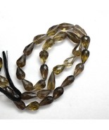 Natural Smoky Quartz 12x10mm Faceted Drop Shape Gemstone Beads 13&quot; Stran... - £44.76 GBP