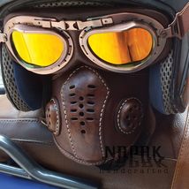 Elevate Your Ride with Premium Steampunk Leather Motorcycle Mask - limit... - £30.67 GBP