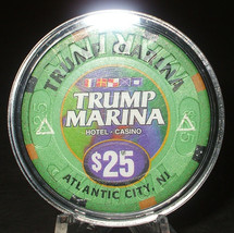 (1) $25.Trump Marina CASINO CHIP - 1997 - ATLANTIC CITY, New Jersey - £103.87 GBP