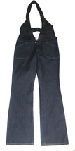 Temperley London Dark Blue Denim Halter Bellbottoms One-Piece Jumpsuit W... - $44.99