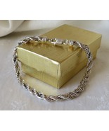 Precious Precious 14k Gold &amp; Sterling Silver Rope Bracelet~7 5/8&quot; Long~G... - £47.31 GBP