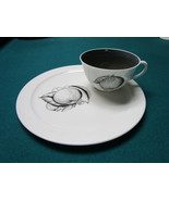 SUSIE COOPER ENGLAND BONE CHINA SNACK TRAY AND CUP [*73] - £50.26 GBP