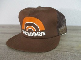 VINTAGE WORLD PARTS MESH TRUCKER HAT SWINGSTER MADE IN USA - £19.44 GBP