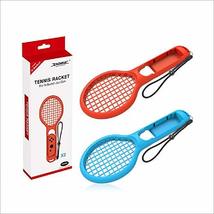 Dobe Switch Tennis Racket Set (Red + Blue) for Nintendo Switch Joy-Con Controlle - $15.63