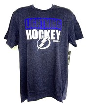 Tampa Bay Lightning NHL &#39;47 Blockout Fall Navy Blue Club Tee Shirt Men&#39;s XL - $22.99