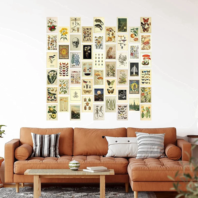 House Home Vintage Aesthetic Wall Collage Kit - 50 Mini Botanical Cottagecore Co - £31.17 GBP