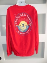 Vineyard Vines Every Dog Should Be This Good Red LS T-Shirt Size S (8/10... - $21.17