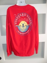 Vineyard Vines Every Dog Should Be This Good Red LS T-Shirt Size S (8/10... - £16.61 GBP