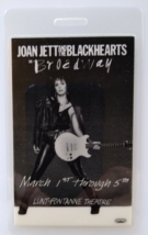 Joan Jett Backstage Pass 1989 New Wave Rock Vintage Broadway Leather Jac... - $24.03