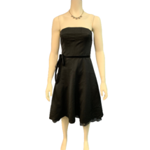 Express Black Strapless Organza Dress Size 6 - £22.10 GBP