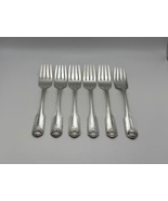 Set of 6 Oneida Community Silverplate SILVER SHELL Salad Forks - €77,03 EUR