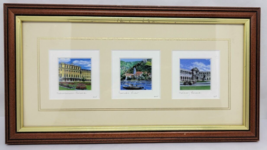 Global Miniatures Lithograph 3 MINI PRINTS Framed Matted Hand Titled Initialed 2 - £17.58 GBP