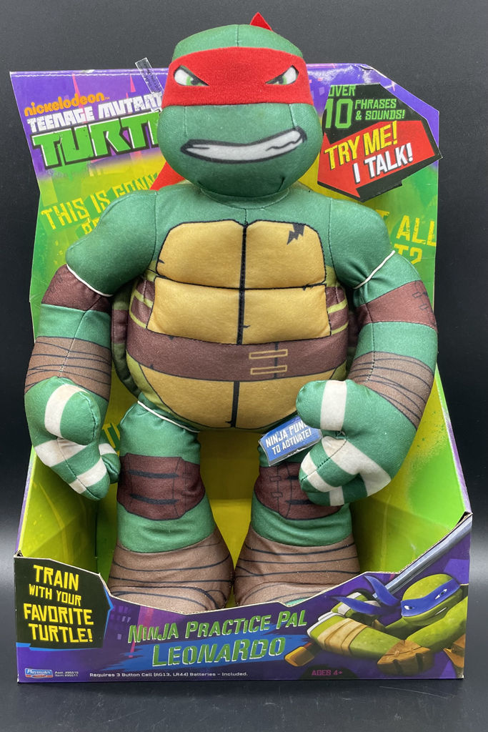 Teenage Mutant Ninja Turtles Raphael Practice Pal Talking Plush TMNT Playmates - $38.00