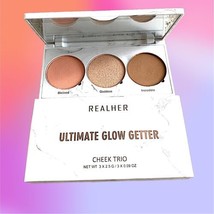 Realher Ultimate Glow Getter Cheek Trio Highlighter Blush Bronzer New In... - £13.63 GBP