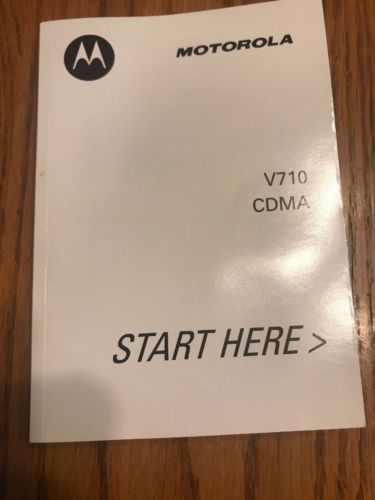 User’s Guide Motorola V710 CDMA Instruction Manual Only Ships N 24h - $16.82