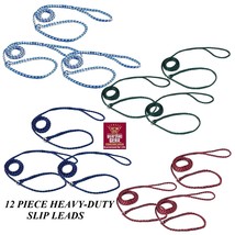 12 Dog Animal Control No Slip Braided Poly Lead Leash Grooming Kennel Training - £18.87 GBP