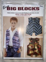 McCall’s Easy Big Blocks Foundation Quilted Pieced Vests Pattern B530 Mu... - $14.84