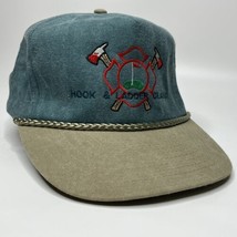 Fire Fighter Golf Clay County Hook &amp; Ladder Snapback Rope Hat Cap Red Cloud NE - £15.40 GBP