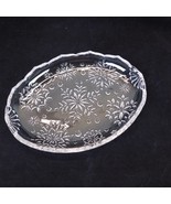 Mikasa Snowflake Clear Glass Oval Candy Dish 9 1/4&quot; Christmas Holiday Wi... - £11.54 GBP