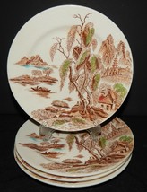 4 Nasco Sayonara China Oriental Japan Bread Dessert Plates Oriental Village  - $34.64