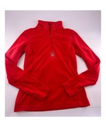 Spyder Sweatshirt Womens Size 6 Red Fleece Pullover Long Sleeve ¼ Zip Sp... - $12.36