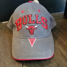 Vintage Chicago Bulls Hat Cap Adjustable Gray NBA With Tags - £15.34 GBP