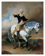 President George Washington Riding Horse With Sword Painting 8X10 Photo - £6.64 GBP