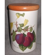 PORTMERION Pomona Pattern REINE CLAUDE PLUM  7 Inch CANNISTER with Lid - $922.49 MXN