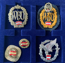 Vintage Set Of 5 Collectible Pins In Honour Of Austrian Service WBÖ - £9.31 GBP