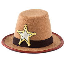 Mini Cowboy Hat Cowgirl Sheriff Deputy Wild West Star Badge 4&quot; High 990300 - £8.73 GBP