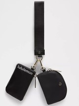 LULULEMON Dual Pouch Wristlet~Black/Gold~NWT~USPS SHIP - $98.95
