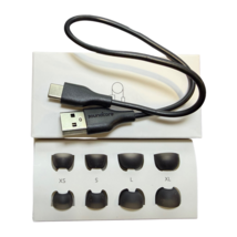 Original Silicone Ear Tips &amp; Cable Set Soundcore Sport X20 Black (XS, S,... - $9.89