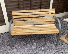 New Outdoor Garden Patio Porch Wooden 2 Seater Bench Chair Seat Benches Wood - £100.49 GBP