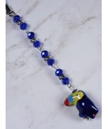Toucan Beaded Handmade Cell Phone Charm Lanyard Strap Blue Silver New - $282.06 MXN