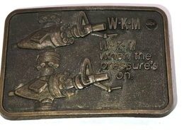 W-K-M WKM Belt Buckle when the pressure is on Industrial Metal Valves Factory  - $12.59