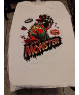 THE KOOPLES HAPPY MONSTER COTTON WHITE JERSEY T SHIRT IN WHi01 Mens Large - $135.24 CAD