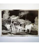 1920s Photograph Negative Original Horses Cement Mixer Carts Transportat... - $29.99