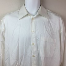 Claiborne Men&#39;s White Dress Button Up Shirt Dressy Work Office Business Size L - £23.58 GBP