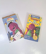 Barney VHS Cassette Tapes Lot Of 2 Purple Dinosaur Best Manners &amp; Rock With - £10.77 GBP