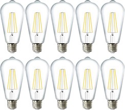 Sunco 10 Pack 60W Vintage Led Edison Bulbs Equivalent 8.5W Cri92 800 Lum... - $40.14