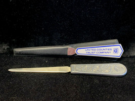 Vtg Two Letter Opener United Companies Trust Company &amp; Franklin Mint Col... - £23.66 GBP