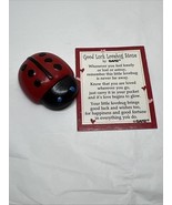 2011 GANZ Good Luck Lovebug Ladybug Painted Stone Charm Magnet Adorable ... - $9.00