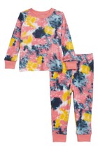 NWT Tucker + Tate Fitted Two-Piece Pajamas in White Multi Tie Dye Size 3 - $19.79