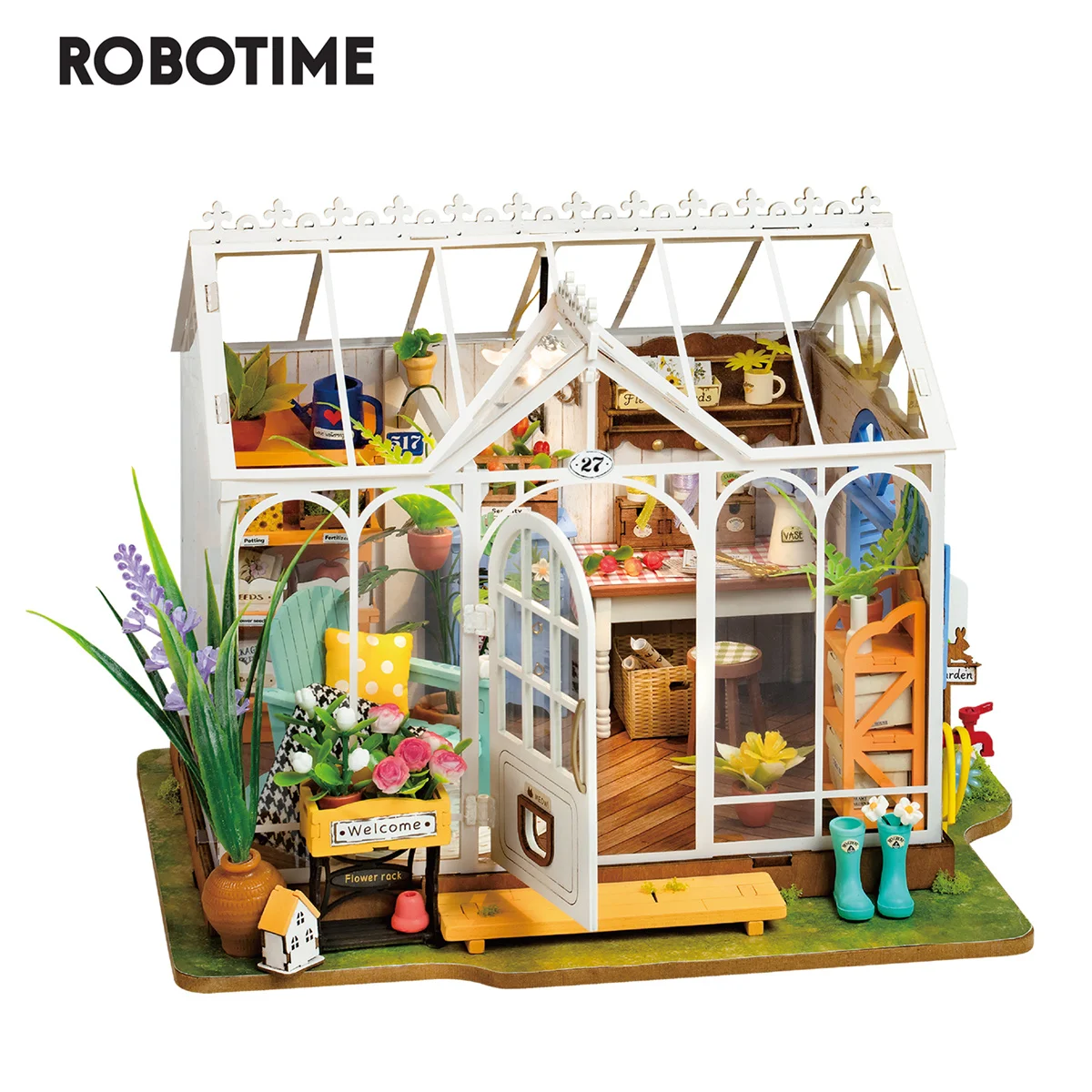Robotime Rolife Dreamy Garden House DIY Dollhouse Miniature Mini House Wooden - £60.40 GBP